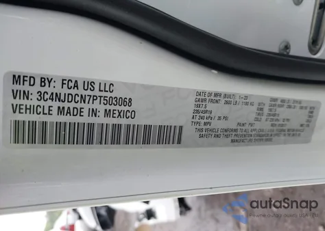 2023 Jeep Compass Limited from USA, damaged, VIN 3C4NJDCN7PT503068